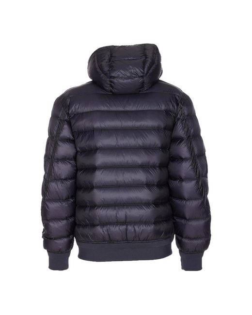 C P Company Blue C. P. Company Hooded Padded Coat for men