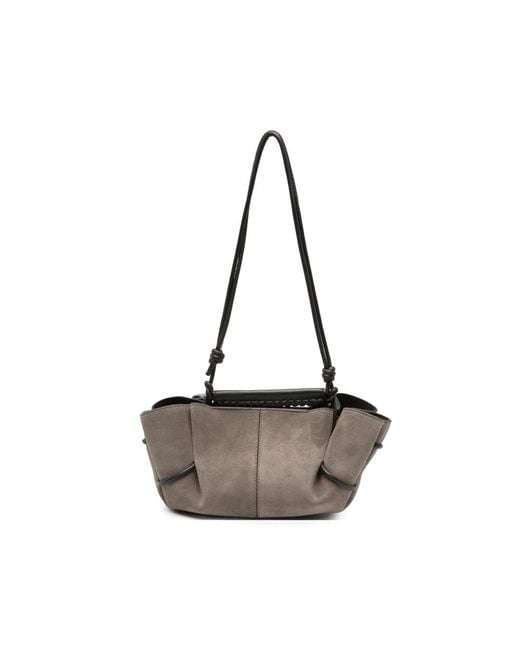 Hereu Gray Mini Arta Suede Tote Bag