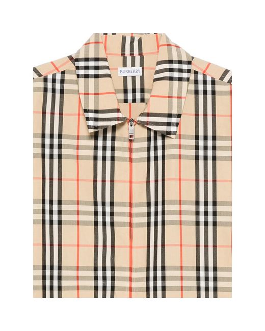 Burberry Natural Check-Pattern Zip-Fastening Overshirt for men