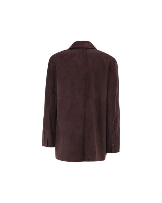 Max Mara Brown Panelled Suede Jacket