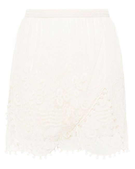 Isabel Marant White Viny Lace Mini Skirt