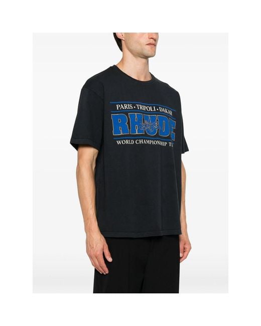 Rhude Blue T-Shirts & Vests for men