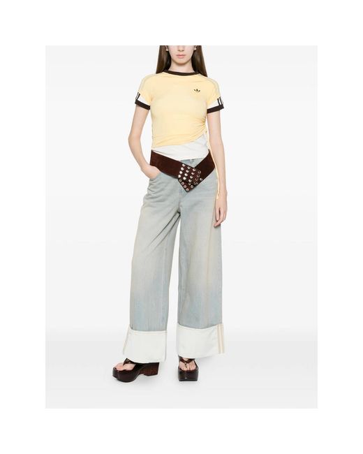 Adidas Gray Cuffed Light Denim Trousers