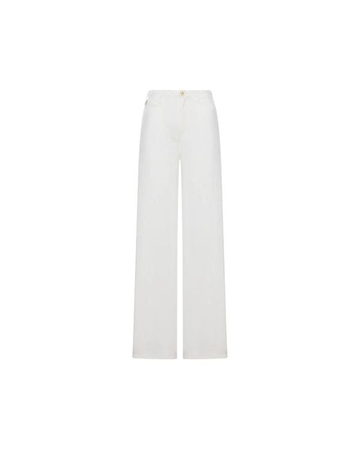 Lois White Skater Wide-Leg Trousers