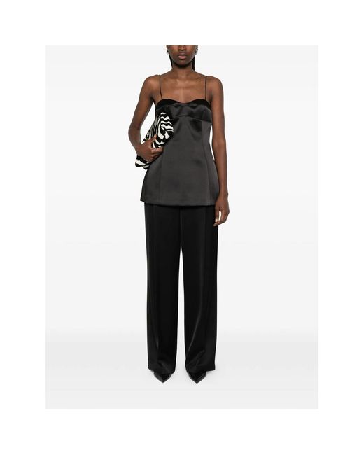 Rohe Black Spaghetti-Strap Sleeveless Top
