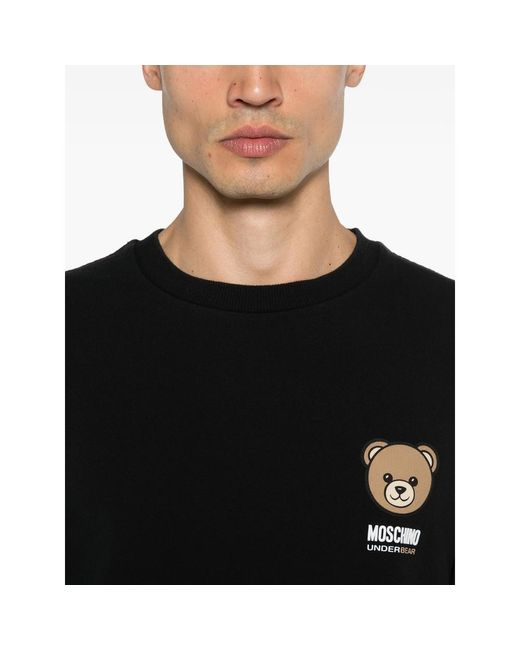 Moschino Black Bear-Print Sweatshirt for men
