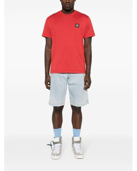 Stone Island Red T-shirts And Polos for men