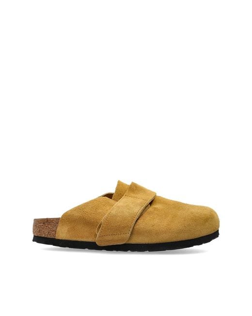 Birkenstock Brown Loma Touch-Strap Suede Mules