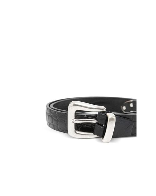 Eraldo Multicolor Crocodile-Effect Buckle Belt for men