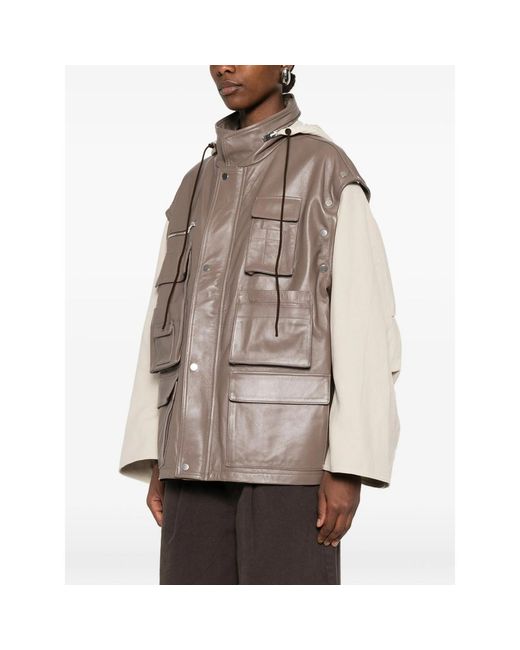 Niccolò Pasqualetti Brown Carico Pocket Hooded Jacket