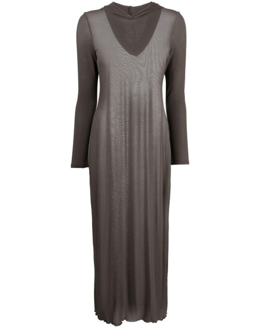 Paloma Wool Gray Mob Semi-Sheer Maxi Dress