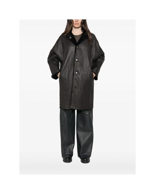 Yves Salomon Black Reversible Shearling Jacket