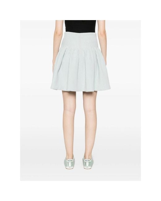 CFCL Blue Hypha Glitter Pleated Mini Skirt