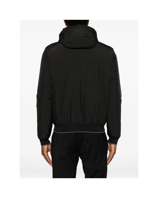 Moorer Black Oniro Hooded Jacket for men