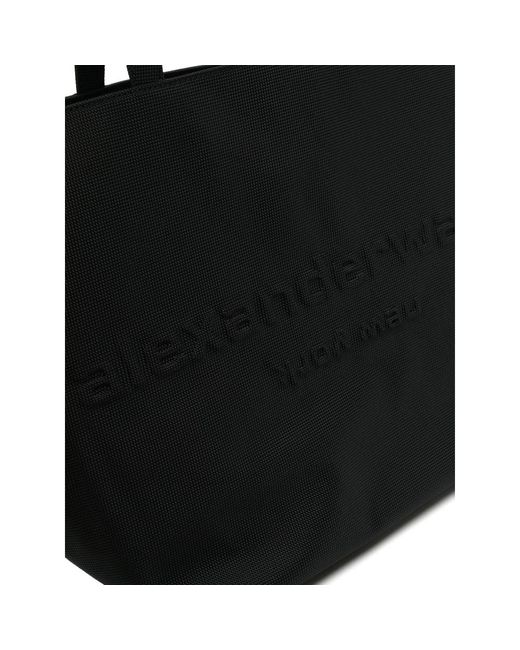 Alexander Wang Black Punch Logo-Embossed Tote Bag