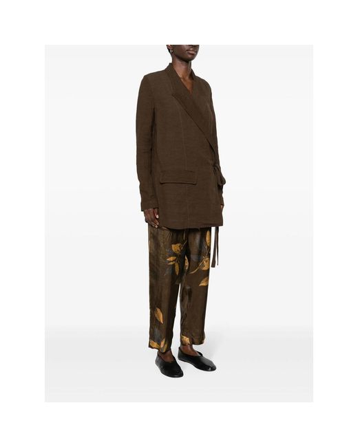 Uma Wang Green Khloe Wrap-Around Blazer