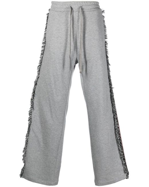 RITOS Gray Embroidered-Detail Track Pants for men