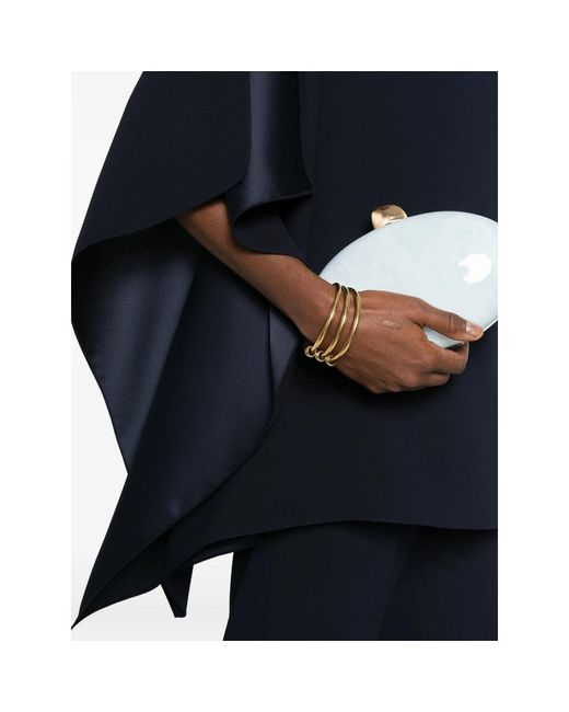 Gianluca Capannolo Blue Short-Sleeve Blouse
