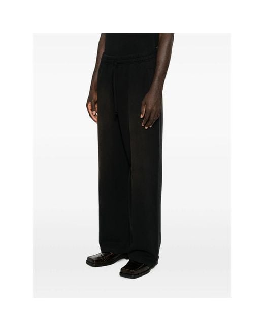 Arte' Black Drawstring Track Pants for men