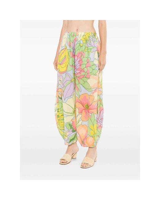 Farm Rio Yellow Spring Affair Balloon Pants