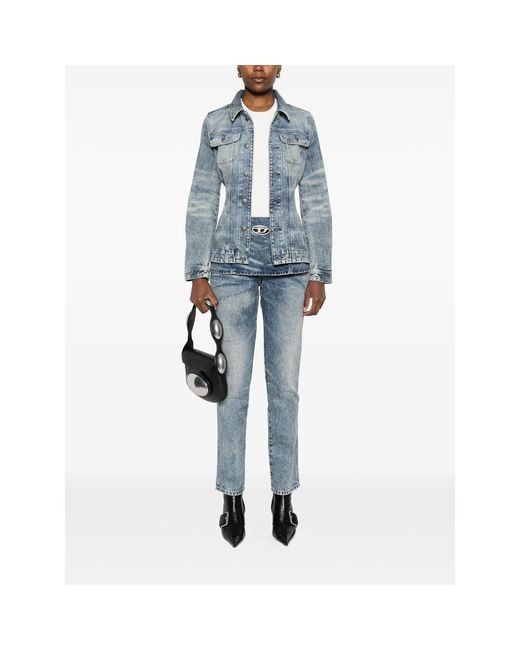 DIESEL Blue Button-Fastening Denim Jacket