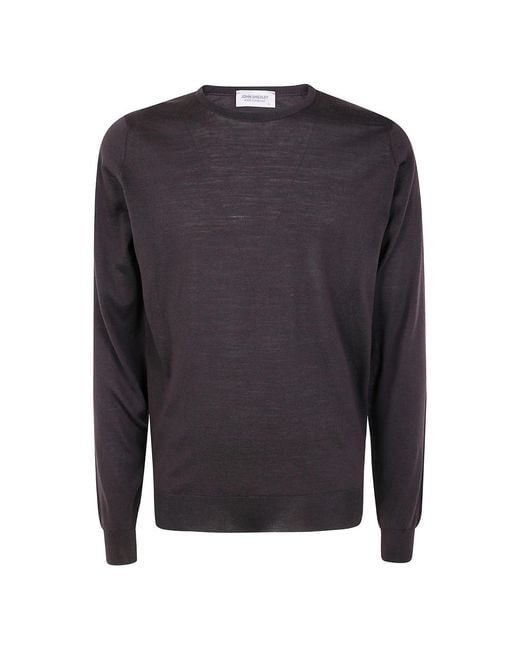 John Smedley Blue Lundy Crew-Neck Sweater for men