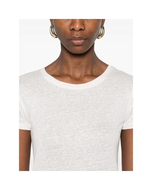 Majestic Filatures White Crew-Neck Short-Sleeve T-Shirt