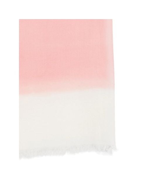 D'Aniello Pink Fringed Scarf