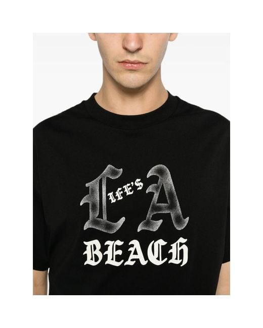 Palm Angels Black T-Shirts & Vests for men