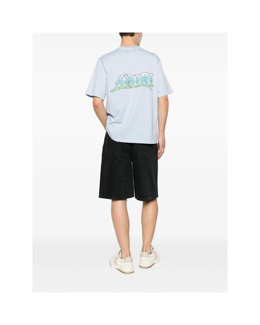 Amiri Blue T-Shirt Cotton for men