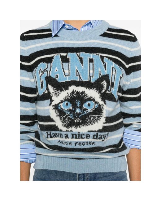 Ganni Blue Tops