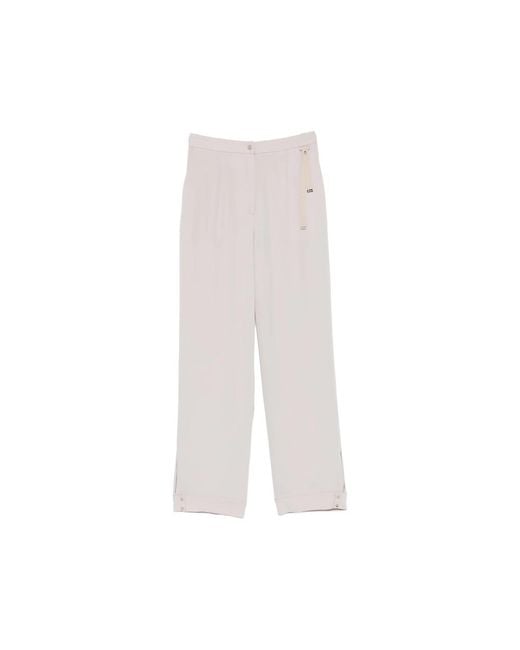 Herno White Wide Trousers