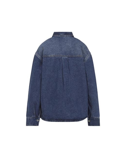 Studio Nicholson Blue Pocketed Shirt Denim Jacket