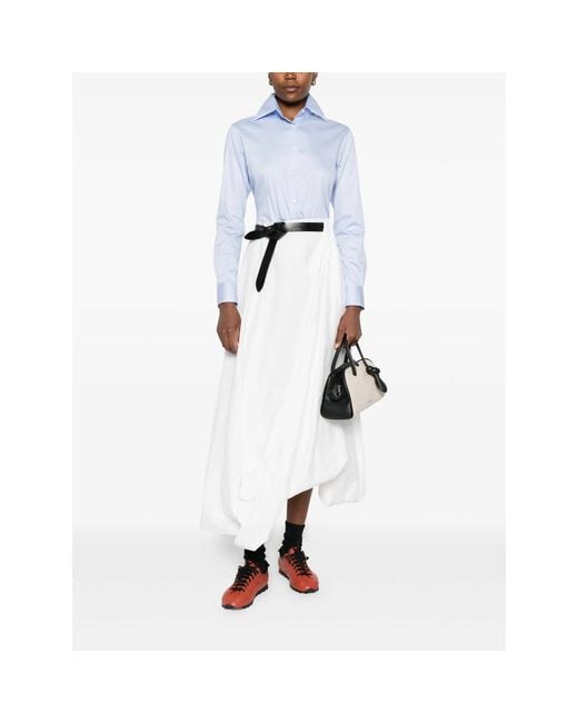 Mazzarelli Blue Long-Sleeve Button-Up Shirt