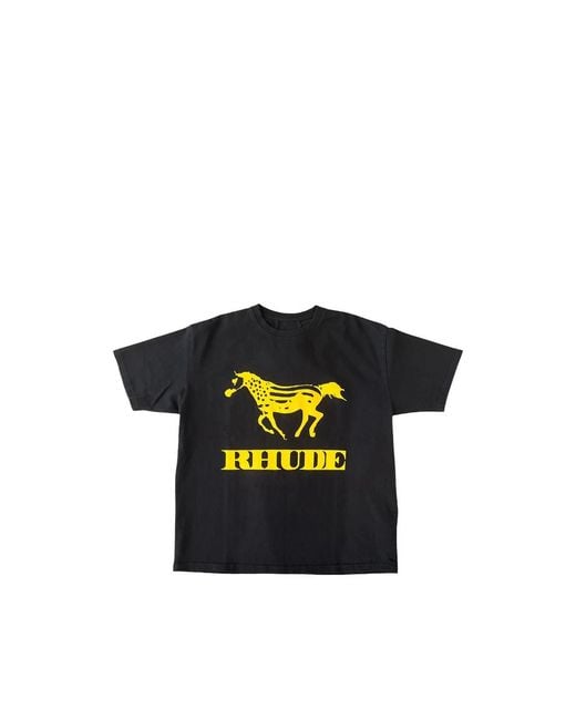 Rhude Black Dinero Tee "Vintage/ for men