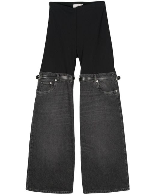 Coperni Black Hybrid Flared Jeans