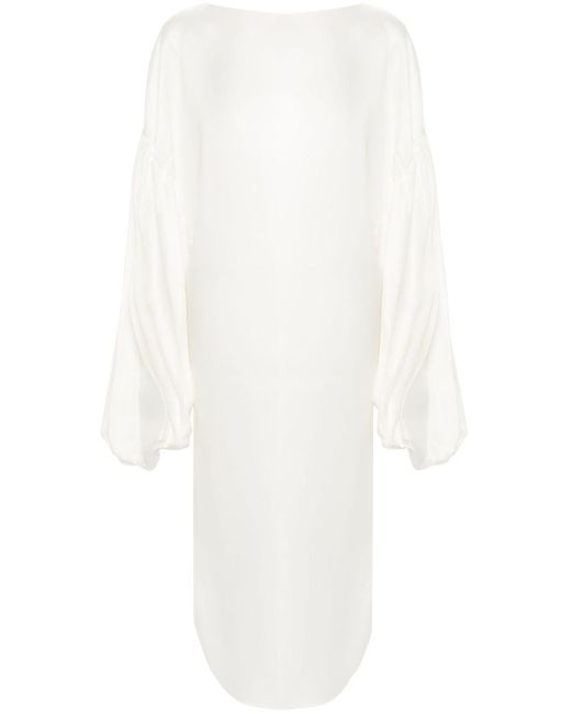 Khaite White The Zelma Midi Dress