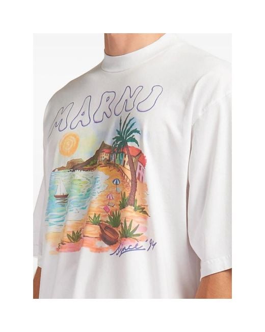 Marni White T Shirts for men