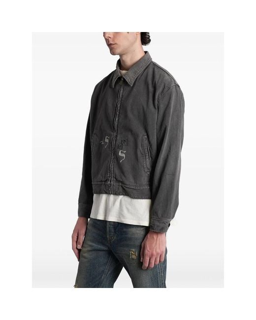 Enfants Riches Deprimes Black Distressed Denim Jacket for men