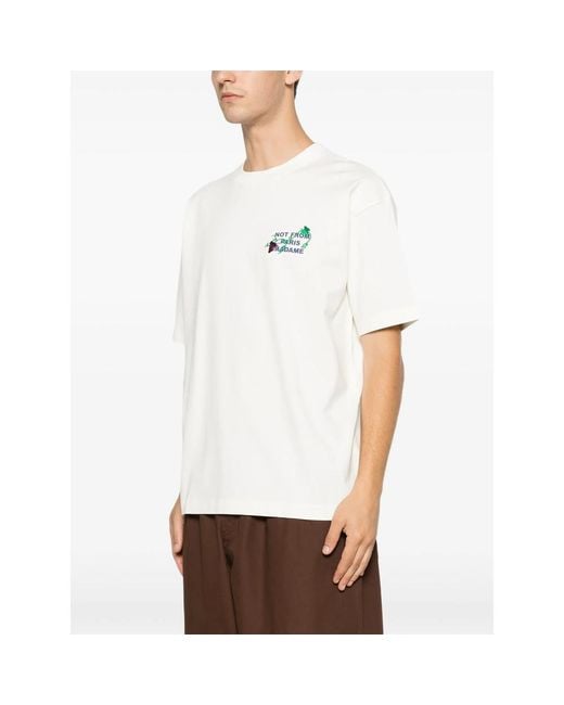 Drole de Monsieur White Short-Sleeves T-Shirt for men