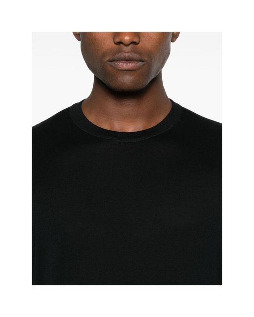 John Smedley Black Kempton T-Shirts for men