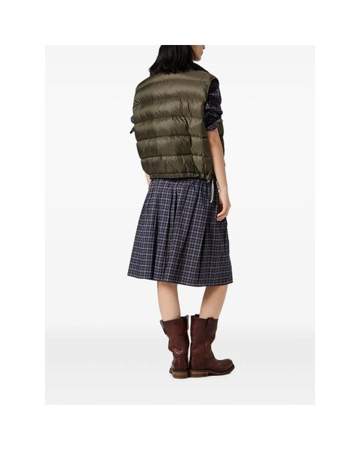 Miu Miu Green Padded Light Pongé Vest