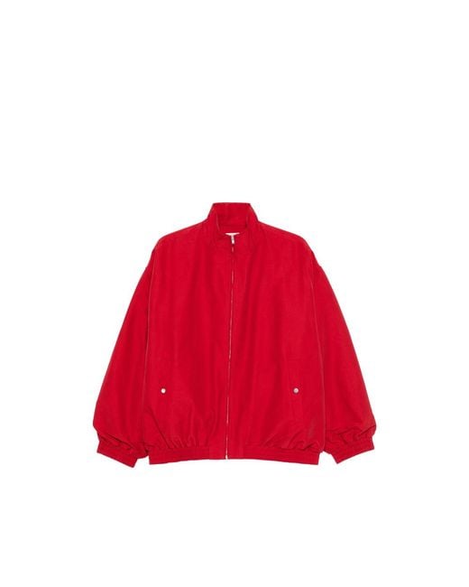 LAMRONS Red Zip-Up Bomber Jacket