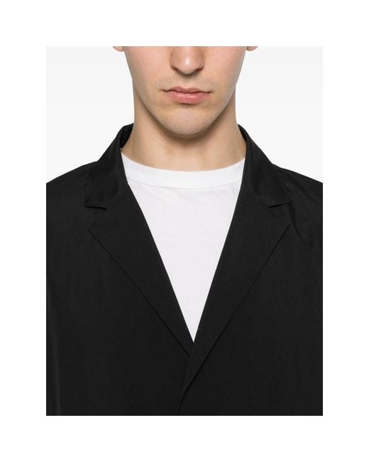 Veilance Black Notched-Lapels Blazer for men