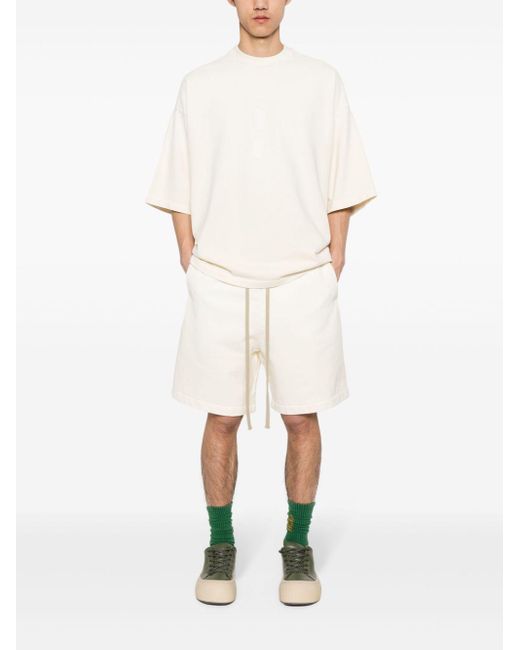 Fear Of God White Logo Tag Cotton Shorts for men