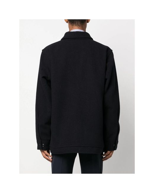 Filson Black Flap-Pockets Wool Shirt Jacket for men
