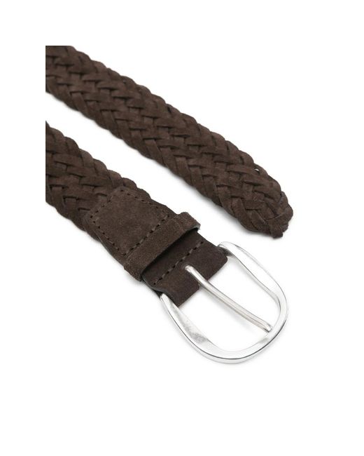 Orciani Black Suede Plot Belt for men