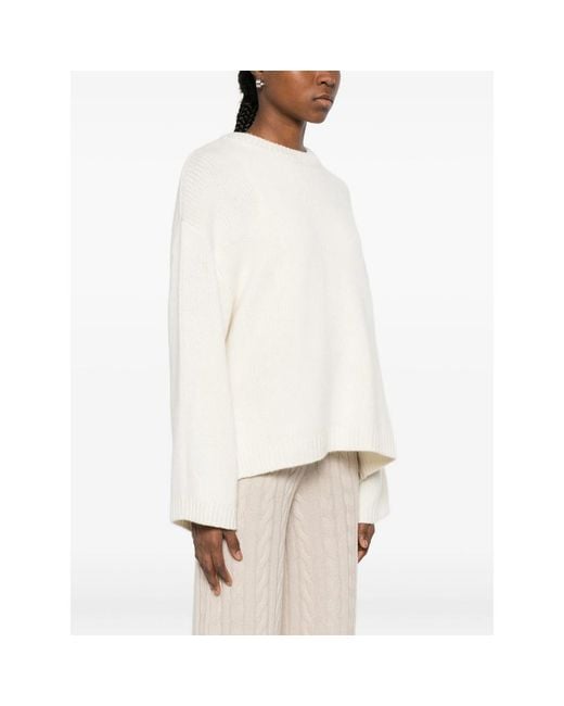 Soft Goat White Knit Chunky Crewneck Relaxed Fit