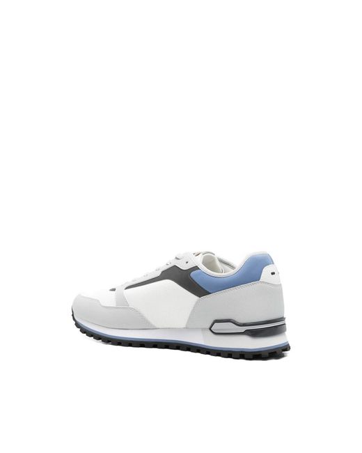Boss White Parkour-L Panelled Lace-Up Sneakers for men