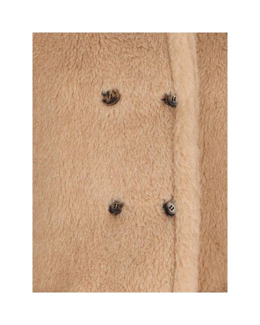 Max Mara Natural Double-Breasted Teddy Jacket